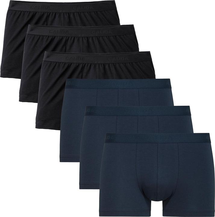 Calida Boxershort Casual Figurbetont New Boxer Natural Benefit 3P (52, 54, 6er Pack)