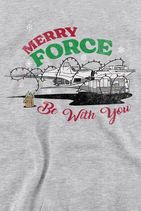 Actual product image Star Wars Unisex Adult Merry Force Be With You Grogu Sweatshirt (XL)