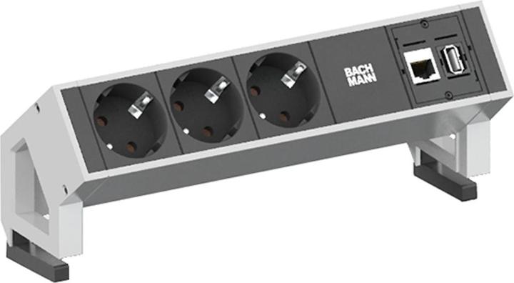 Actual product image Bachmann DESK2 - 3xSchuko, 1xCAT6 & (3 x, CEE 7/3, 0.20 m)