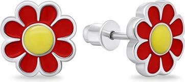 Brilio Silver - Cheerful silver earrings Flowers EA710WR