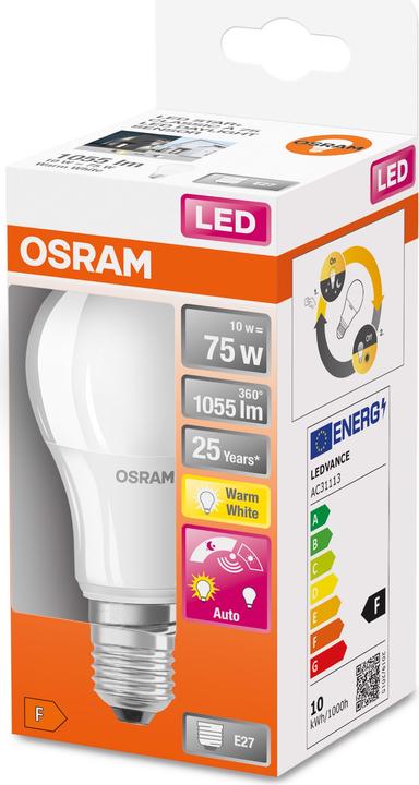 Actual product image Osram LEDSCLA75DS 10W/827 230VFR E27 4X1 (E27, 10 W, 1055 lm, 4 x, F)