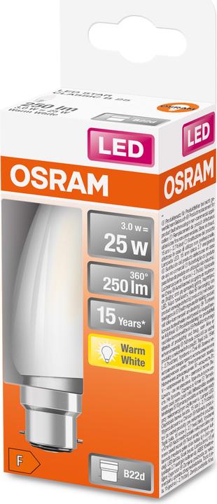 Produktbild Osram Led Retrofit Classic B (B22d, 2.50 W, 250 lm, 6 x, F)