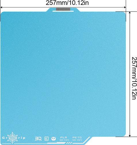 3d-printerstore.ch BIQU Buildplate CryoGrip Pro für Bambu Lab P1/X1/A1 - Glacier (Plate)