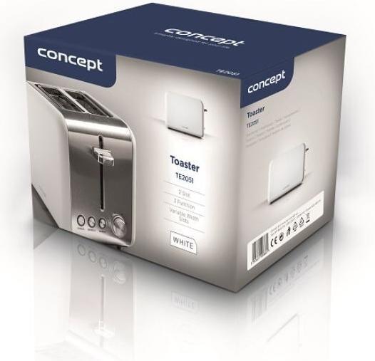 Produktbild Concept TE2051 toaster 2 slice(s) White