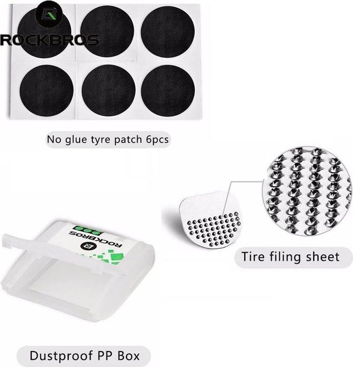 Produktbild Rockbros GJ2001 repair kit for bicycle inner tubes - translucent