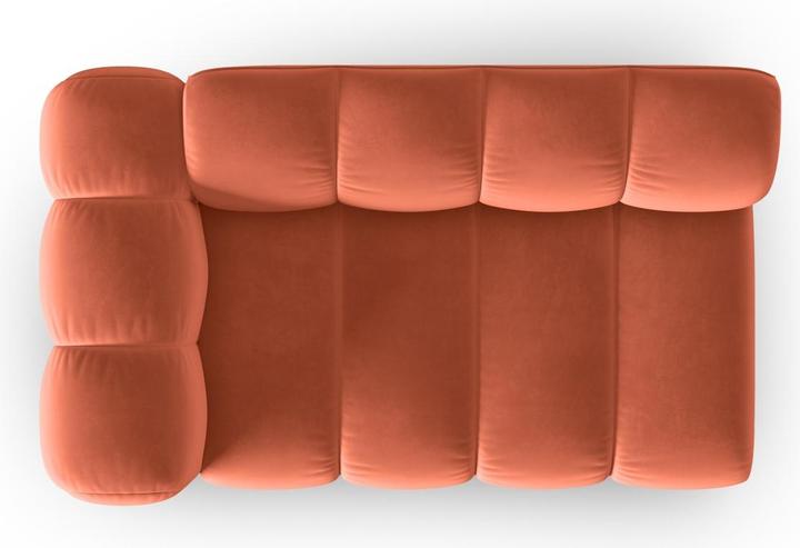 Actual product image Micadoni Velvet Left Modular Sofa, "Lupine", 2 Seats, 145x95x70Made in Europe (2 person sofa, 3-seater, 4-seater)