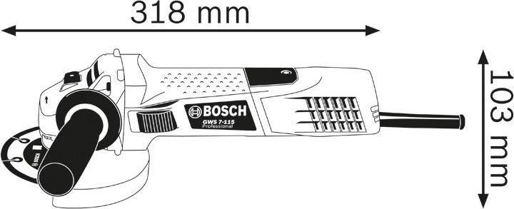 Actual product image Bosch Professional Gws 7-115 (115 mm)