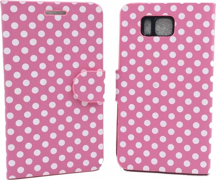 Produktbild König Design Schutzhülle Tasche (Flip Quer) für Handy Samsung Galaxy Alpha SM G850F Rosa / Weiss (Samsung Galaxy Alpha)