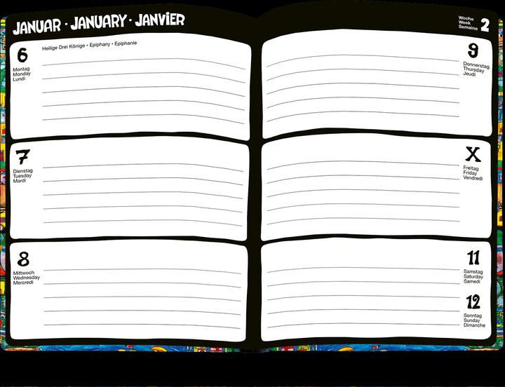 Produktbild Hundertwasser Agenda 2025 (Harter Einband, Französisch, Englisch)