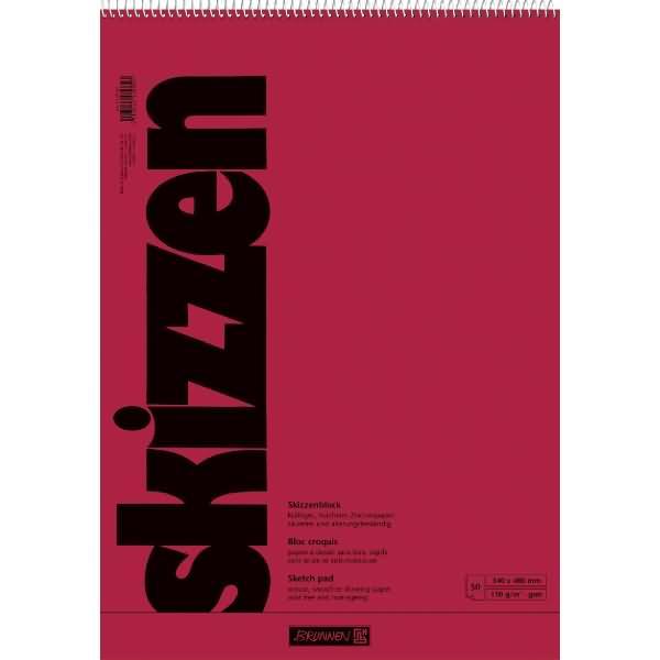 Produktbild Skizzenblock 34x48cm110g/qm 50 Blatt Spirale (Speziallineatur)