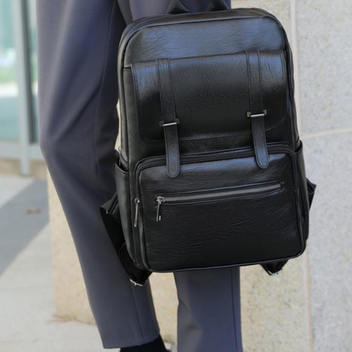 Image du produit Hermex Sac à dos pour ordinateur portable Sac à dos de jour Sac à dos d'affaires Sac à dos en cuir PU (15 l)