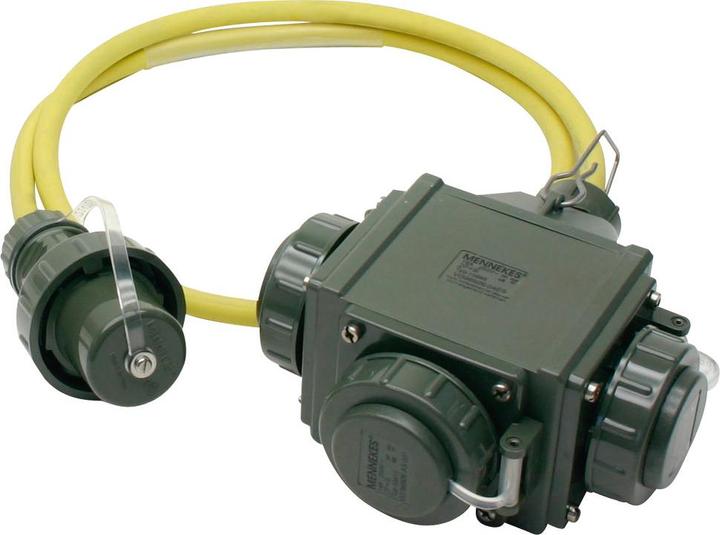Produktbild Dönges Dreifachverteiler THW-Version 230 V, 16 A, 1,5 m, bronzegrün (3 x)