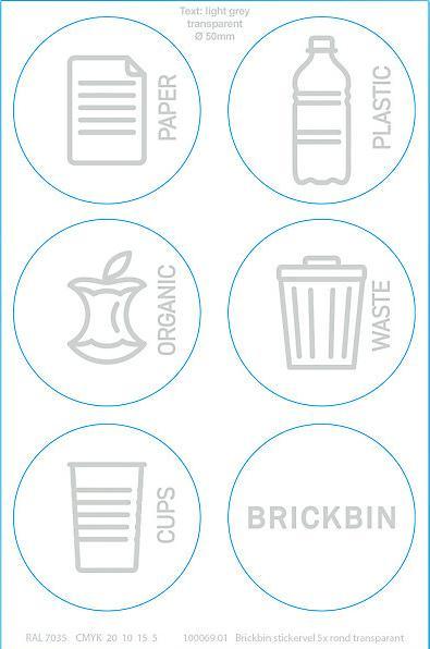 Image du produit ReinigungsBerater Système de tri sélectif BrickBin poubelle noire grise 65 L porte-sacs intégré, en plastique recyclé. (65 l)