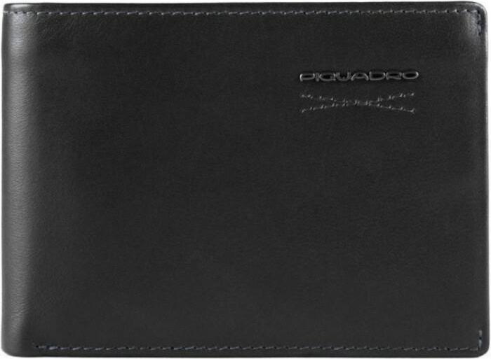 Actual product image Piquadro Obidos, Leather Wallet, Slim, PU257W110R-N, Black, For Men