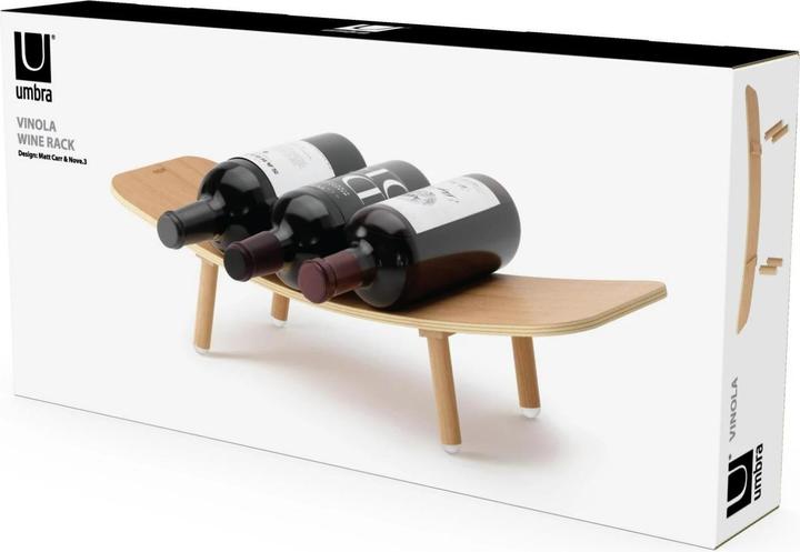 Actual product image Umbra 1018289-390 - VINOLA wine rack for 5 wine bottles. natural (43 x 9 x 26 cm, 5 Fl.)