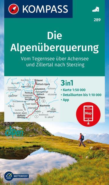 Actual product image Hiking map 289 Crossing the Alps