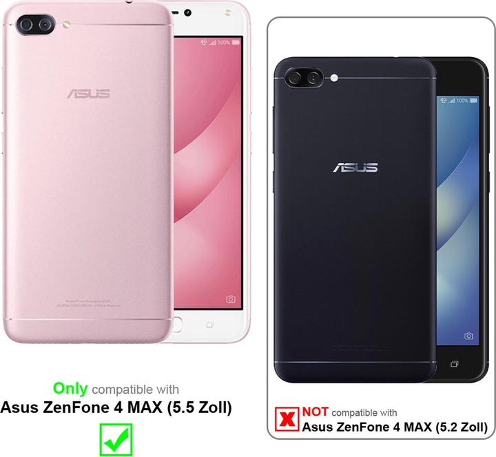Actual product image Cadorabo Book with stand function cover (Asus Zenfone 4 Max)