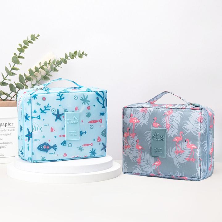 Produktbild Only-Bags.Store Tragbare tragbare Kosmetiktasche, grosse Kapazität Reiseaufbewahrungstasche, einfache