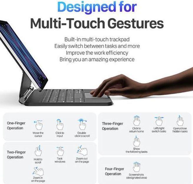 Produktbild Dux Ducis MK Series Keyboard Case (US, iPad Pro 12.9 2022 (6. Gen), iPad Pro 12.9 2021 (5. Gen), iPad Pro 12.9 2020 (4. Gen))