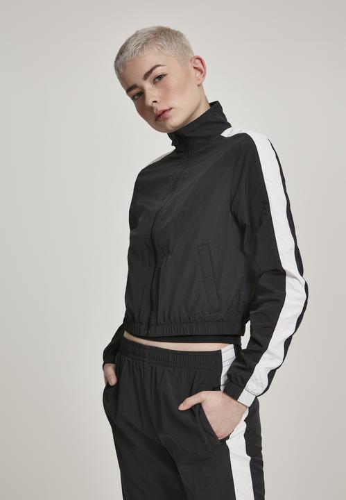 Actual product image Urban Classics Ladies Short Striped Crinkle Track Jacket (XL)