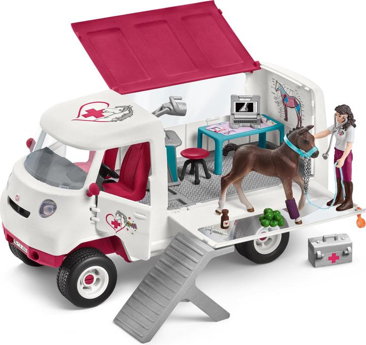 Produktbild Schleich Mobile Tierärztin mit Hannoveraner Fohlen