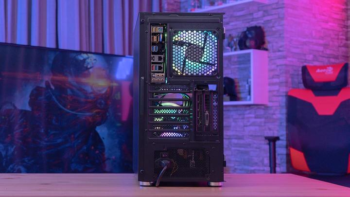 Actual product image AeroCool housing PGS GRAPHITE-G-BK-v2 FRGB housing black (ATX, mATX, Mini-ITX)