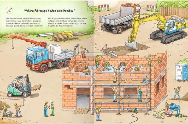 Image du produit Ravensburger Pourquoi? Pourquoi? Pourquoi? Cahier d'autocollants : Les véhicules sur le chantier