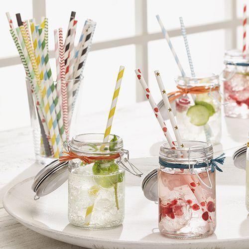 Actual product image Papstar Paper drinking straw "pure", 200 mm, white made of paper, length: 200 mm, diameter: 6 mm (100 x)