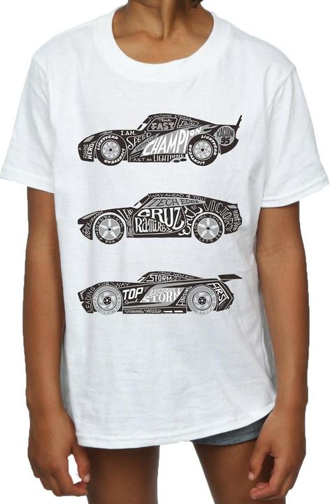 Immagine prodotto Disney Cars Text Racers Maglietta Ragazze (128)