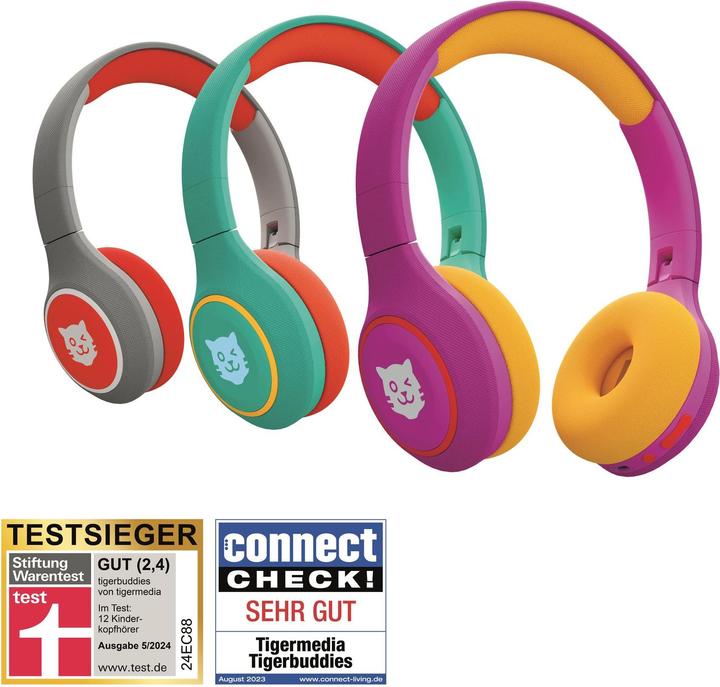 Image du produit Tigermedia tigerbuddies Casque pour enfants - Happy Red Swiss-Edition (Allemand, Français, Italien, Anglais)