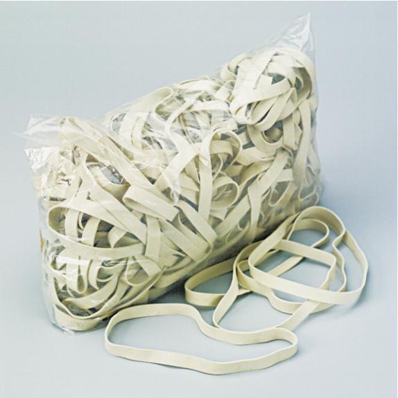 Siam Rubber bands, 180 x 10 mm, white, pack with 1000 g