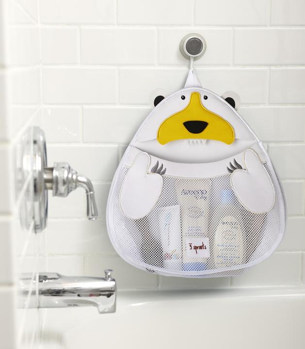Image du produit 3 Sprouts Sac à suspendre pour les ustensiles de salle de bains avec un joli motif animalier.