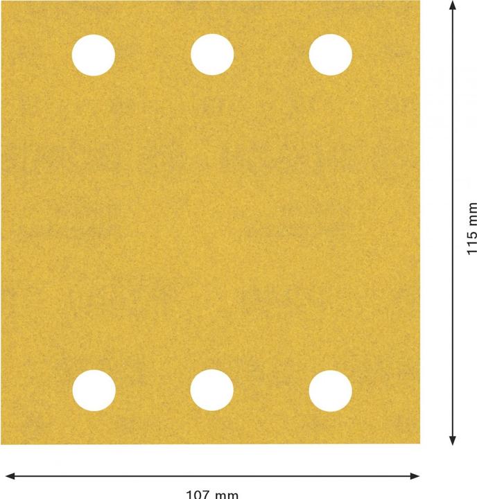 Produktbild Bosch Professional Zubehör EXPERT C470 Schleifpapier mit 6 Löchern für Schwingschleifer, 115 x 107 mm, G 240, 10-tlg. (240)