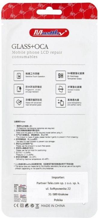 Energy Label Samsung LCD display! Musttby MUSTTBY front glass + OCA j6 (Display, J6)