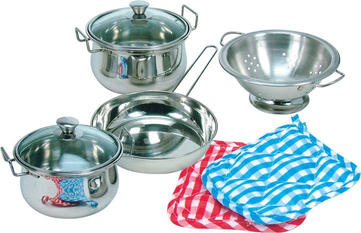 Bino Edelstahl-Kochtopf-Set 8 tlg.