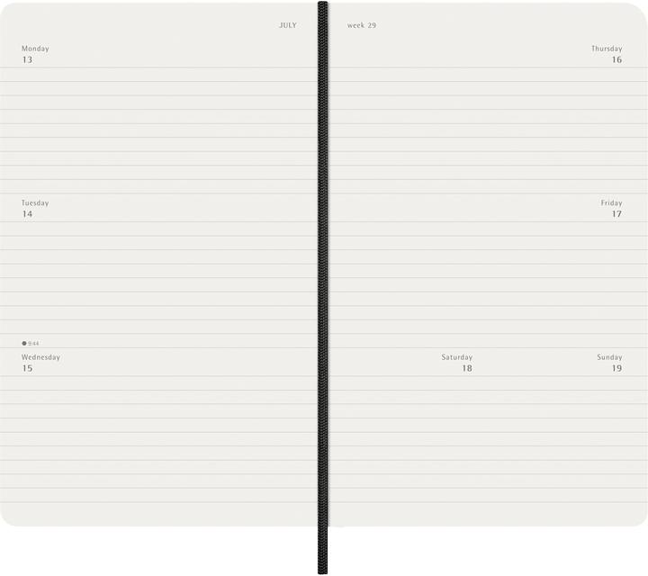 Produktbild Moleskine WOKA 2026 HOR LG SC Swrz (13 x 21 cm, Englisch)