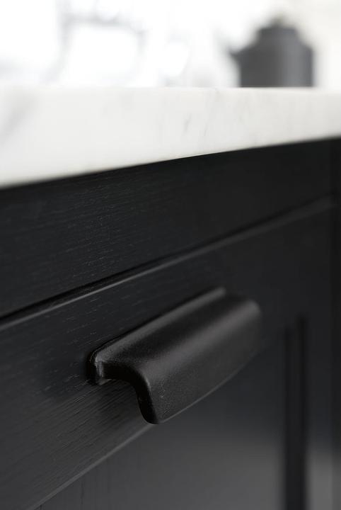 Produktbild Furnipart Möbelgriff Art LA 96 mm, Breite 117 mm, Gusseisen schwarz