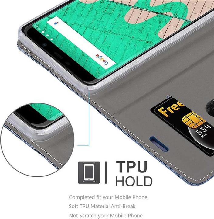 Produktbild Cadorabo Book Jeans Optik Cover (Wiko View Max)