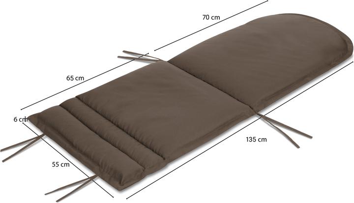 Immagine prodotto Aspero 2 x Stuhlauflage für Adirondack Gartenstuhl (140 x 55 x 6 cm)