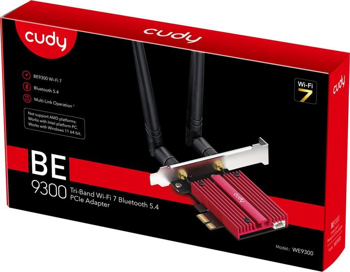 Actual product image Cudy BE9300 Wi-Fi 7 PCI Express Adapter (PCI-E x1)