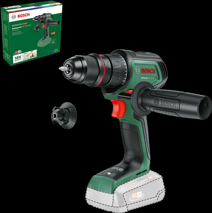 Produktbild Bosch Home & Garden Akku-Bohrschrauber AdvancedDrill 18V-80 QuickSnap (Akkubetrieb)