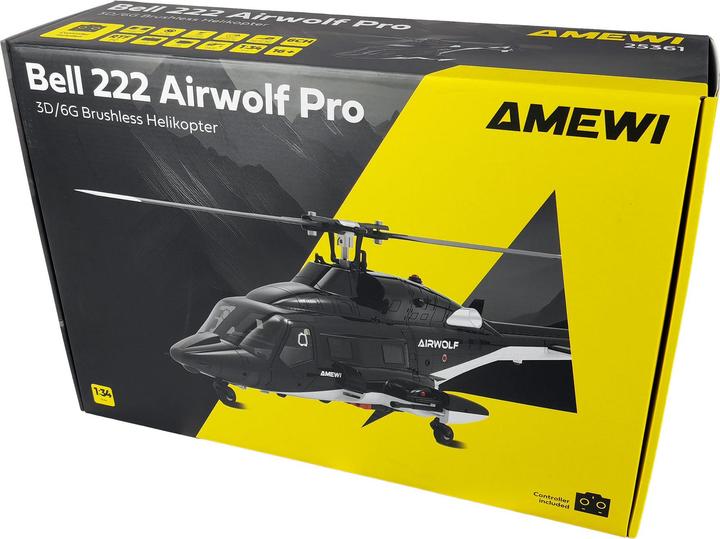Produktbild Amewi Bell 222 Airwolf Pro Helikopter 6-Kanal 3D/6G RTF
