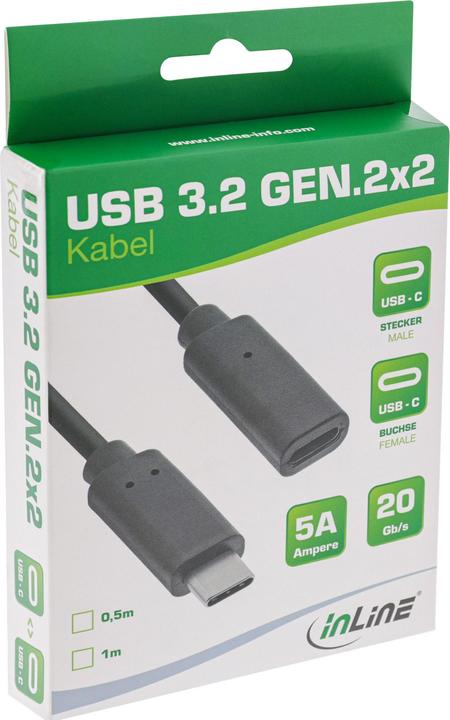 Produktbild InLine USB C – USB C (0.50 m, USB 3.2)