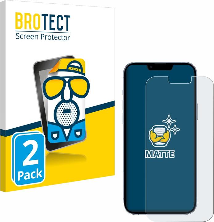 Actual product image BROTECT Anti-glare screen protector matt (2 Piece, Apple iPhone 13 Pro Max)