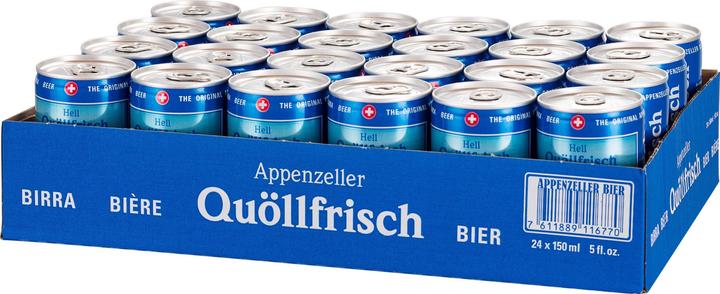Actual product image Appenzeller Bier Quöllfrisch bright (12 x 15 cl)