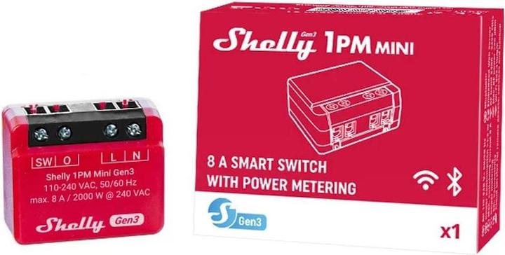 Productafbeelding Shelly 1PM Mini Gen3 x2 (Schakelaandrijving)
