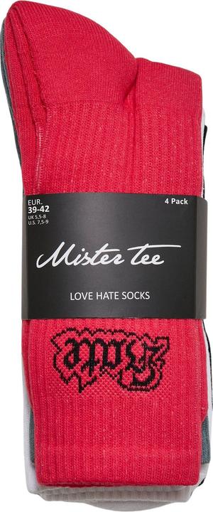 Produktbild Mister Tee Love Hate Socks 4-Pack (4er Pack, 35 - 38)