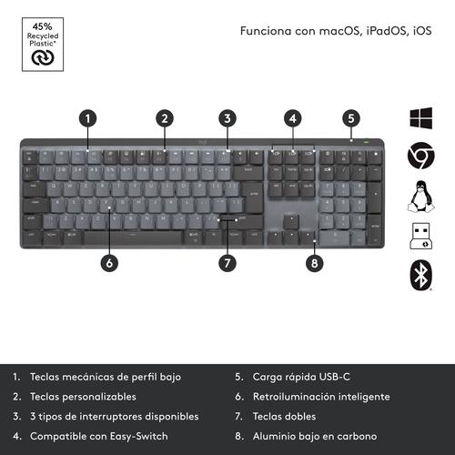Produktbild Logitech MX Mechanical (Eng. Int., Kabellos)