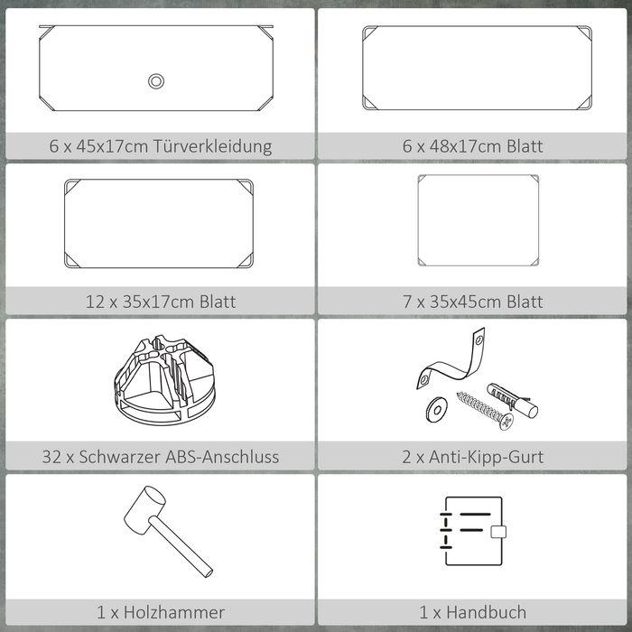 Produktbild Swisshandel24 Schuhregal Aufbewahrungbox DIY Steckregal für 6 Paar Schuhe Schuhkarton für Flur Kunststoff Stahl Sc (49 x 36.5 x 108 cm)