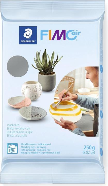 Actual product image Fimo air modelling clay, air hardening, grey, 250 g